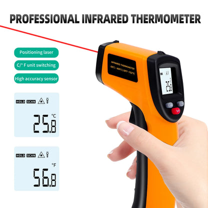 Digital Infrared Thermometer -50~600℃ GM320/GM320S/HW600/HW550 LCD Display Contactless Thermometer Pyrometer IR Laser Point