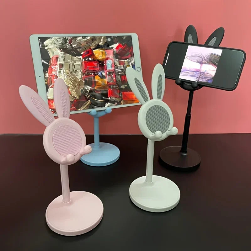 Hot The Cute Rabbit Mobile Phone Stand Desktop Holder Can Lift and Adjust the desktop Bracket For iPhone IPad Samsung Smartphone