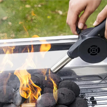 Hand Crank Air Blower Lightweight Manual BBQ Grill Fire Starter Hand-Cranked Barbecue Fan Outdoor Camping Barbecue Picnic Tool