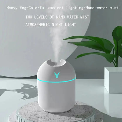250ML USB Mini Air Humidifier Aroma Essential Oil Diffuser With led lamp
