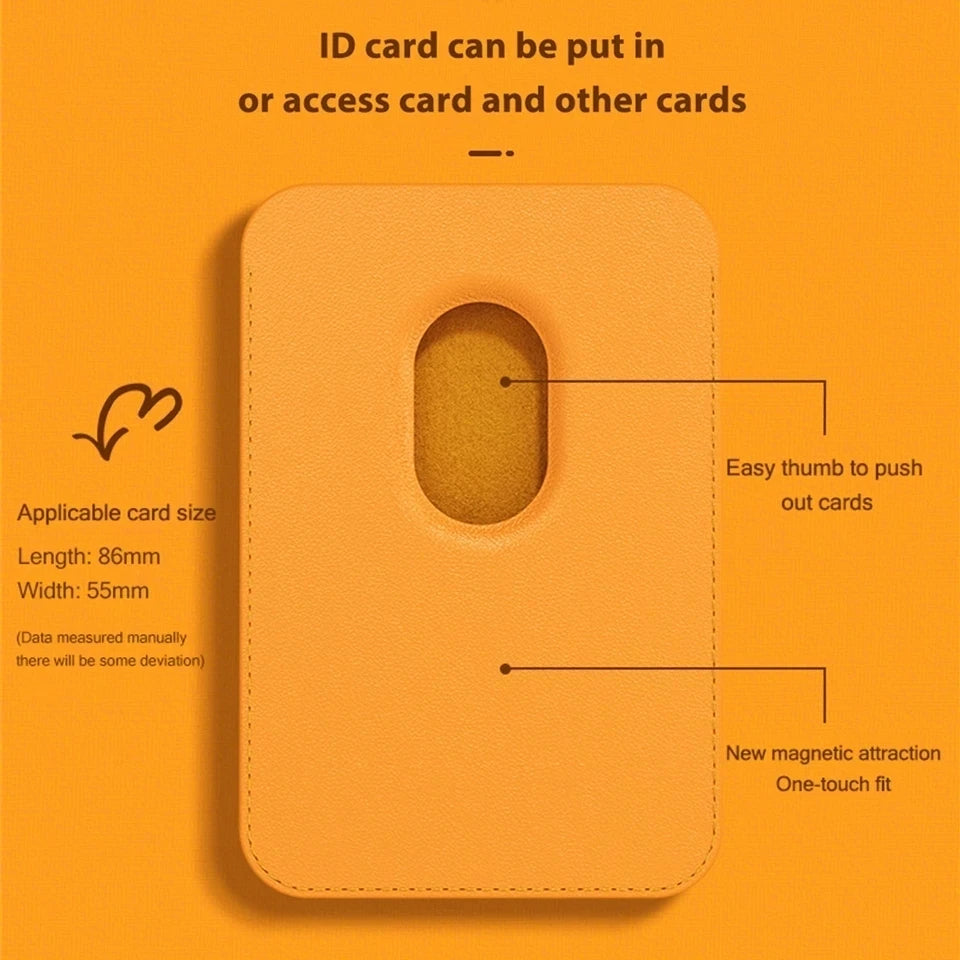 For Apple Magsafe Magnetic Card Holder Case For iPhone 14 13 12 11 Pro Max Mini X XS XR 8 Plus Phone Leather Wallet Bag Cover