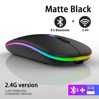 2025New Wireless Mouse Gaming Mouse Backlight USB Compatible RGB Rechargeable Mice Silent Backlit Ergonomic  Mouse for Laptop PC
