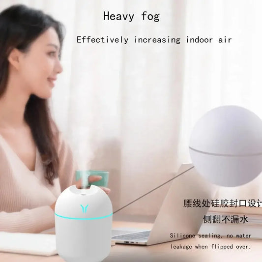250ML USB Mini Air Humidifier Aroma Essential Oil Diffuser With led lamp