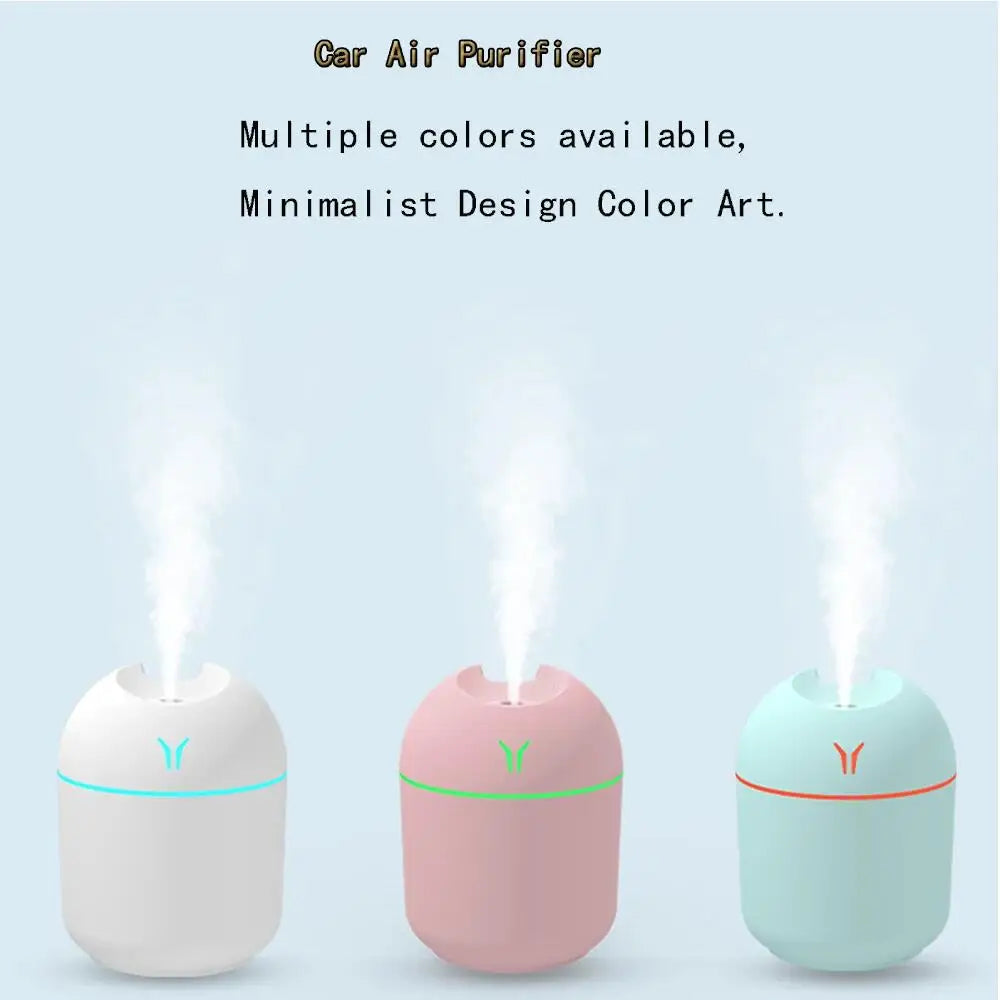 250ML USB Mini Air Humidifier Aroma Essential Oil Diffuser With led lamp