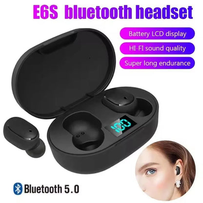 Bluetooth 5.0 Wireless Headphones E6S Noise Cancelling Sport Earphones HiFi Stereo Gaming Headsets With Mic For All Smartphones