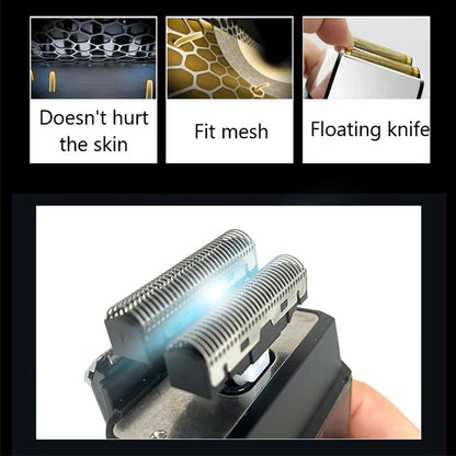 Kemei Original Electric Shavers Blades Golden Foil Knife Net and Cutter Head Suitable for KM-2026 KM-2028 Floating Razor