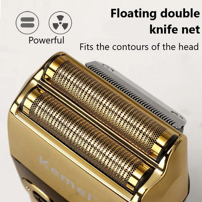 Kemei Original Electric Shavers Blades Golden Foil Knife Net and Cutter Head Suitable for KM-2026 KM-2028 Floating Razor