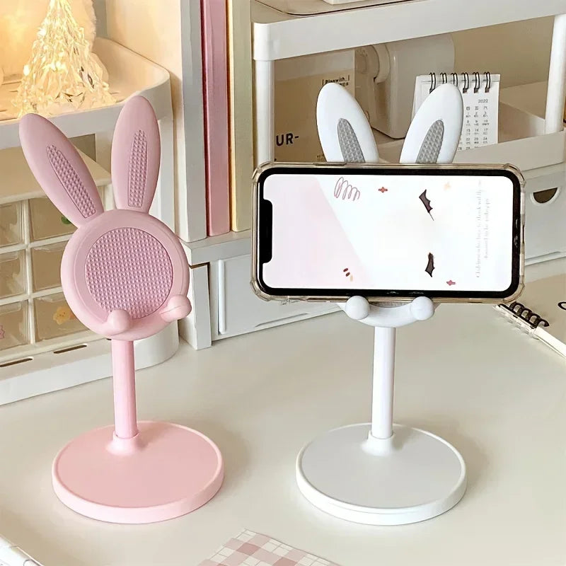 Hot The Cute Rabbit Mobile Phone Stand Desktop Holder Can Lift and Adjust the desktop Bracket For iPhone IPad Samsung Smartphone