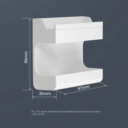 Remote Control Holder Adhesive Punch-free Socket Holder Without Drilling Mobile Phone Charging Living Room Organizer Storage Box