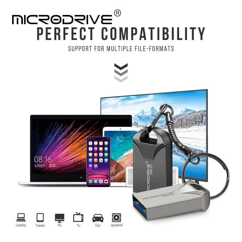 Waterproof Super Mini usb flash drive pen Drive 32GB metal usb 3.0 flash usb stick pendrive 64GB for cle usb 128 gb