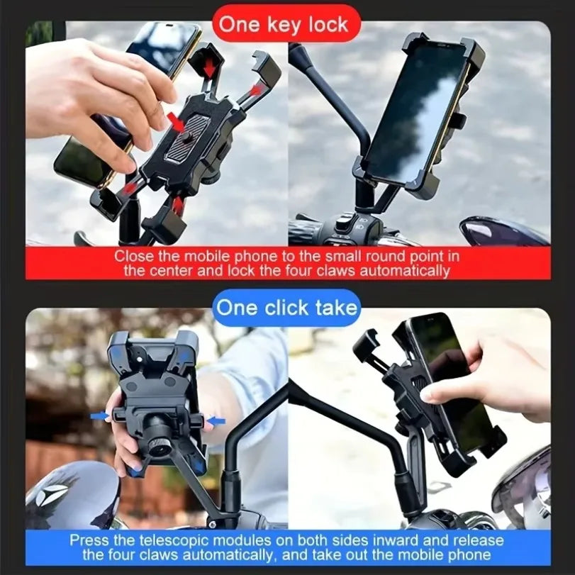 360° Rotation Bicycle Handlebar Mobile Phone Holder Stand Bike RIide GPS Cellphone Bracket For iPhone Samsung Xiaomi Phone Mount
