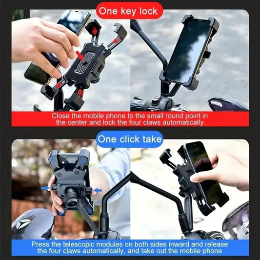360° Rotation Bicycle Handlebar Mobile Phone Holder Stand Bike RIide GPS Cellphone Bracket For iPhone Samsung Xiaomi Phone Mount