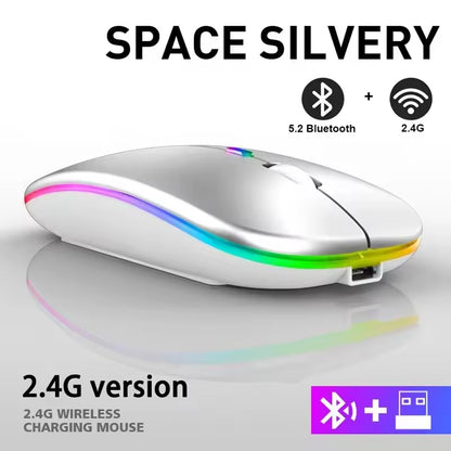 2025New Wireless Mouse Gaming Mouse Backlight USB Compatible RGB Rechargeable Mice Silent Backlit Ergonomic  Mouse for Laptop PC