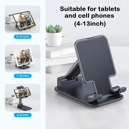Foldable ABS Desktop Mobile Phone Stand For iPad iPhone 16 15 Smartphone Support Tablet Desk Cell Phone Portable Holder Bracket