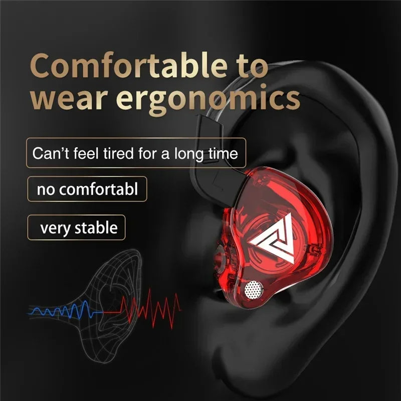 VIKEFON QKZ AK6 In Ear Earphone 6 Dynamic Driver Unit Headphone With Mic Stereo Sports HIFI Subwoofer Headset Monitor Earbuds