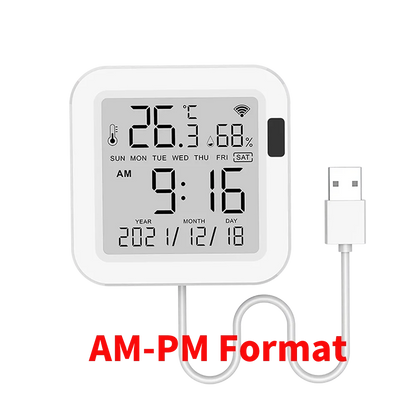 Tuya WiFi Temperature Humidity Smart Sensor With Backlight for Smart Home Var SmartLife Work with Alexa Google Assistant